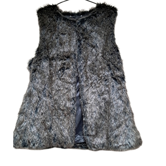 Banana Republic Gray  Faux Fur Vest - Picture 3 of 12